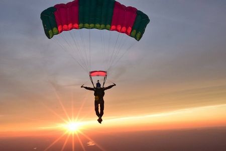 Just hang'n at 10,000ft taken in the beautiful sunset  at Skydive the Ranch. July 3, 2016.