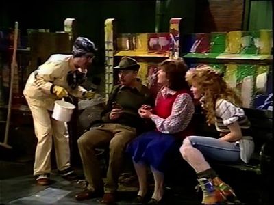 Richard Addison, Andrea Arnold, Jeannie Crowther, and Kate Copstick in No 73 (1982)