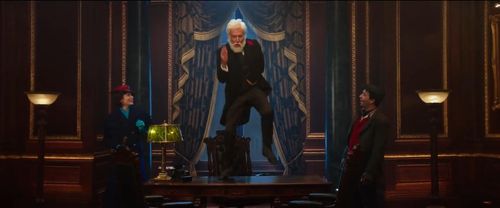 Dick Van Dyke, Lin-Manuel Miranda, and Emily Blunt in Mary Poppins Returns (2018)