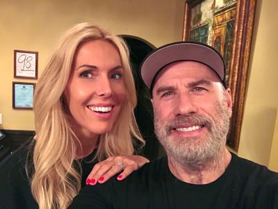 with John Travolta - filming 