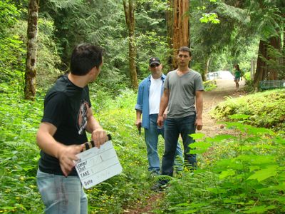 On the set of 