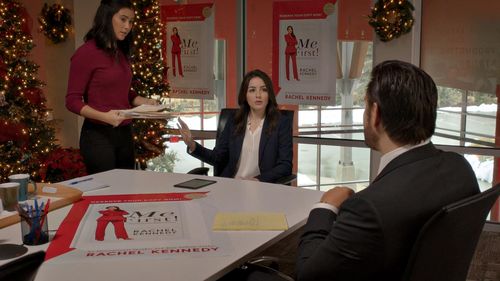 Steve Bacic and Natalie Knepp in A Joyous Christmas (2017)