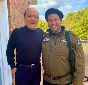Nathan Shelton and Robert Picardo on location for To Meet The Faces You Meet