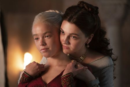 Milly Alcock and Emily Carey in House of the Dragon (2022)