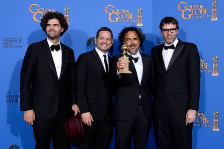 Alejandro G. Iñárritu, Nicolás Giacobone, Armando Bo, and Alexander Dinelaris at an event for 72nd Golden Globe Awards (