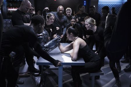 Mpho Koaho, Sarah Allen, Dewshane Williams, and Frankie Adams in The Expanse (2015)
