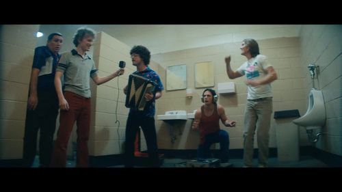 Spencer Treat Clark, Daniel Radcliffe, Jack Lancaster, and Tommy O'Brien