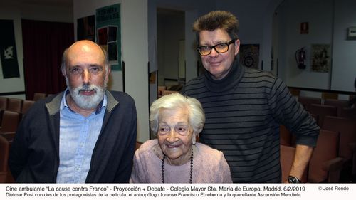 Dietmar Post, Francisco Etxeberría, and Ascensión Mendieta at an event for Franco on Trial: The Spanish Nuremberg? (2018