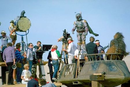 Robert LaBonge, Thomas Laughridge, Richard Marquand, and Glenn Randall Jr. in Star Wars: Episode VI - Return of the Jedi