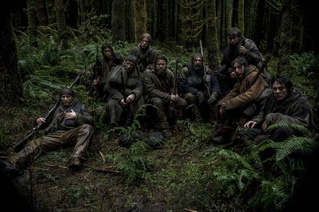 Leonardo DiCaprio, Lukas Haas, Tom Hardy, Kristoffer Joner, Domhnall Gleeson, Paul Anderson, Will Poulter, and Forrest G