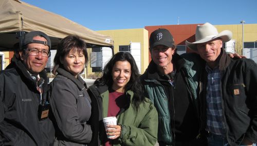 On the set of 