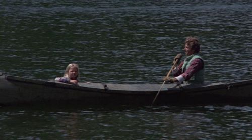 Hollye Holmes and Robert Logan in The Adventures of the Wilderness Family (1975)