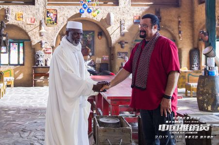 Steven Seagal and Eriq Ebouaney in China Salesman (2017)