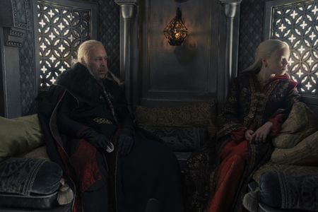 Paddy Considine and Milly Alcock in House of the Dragon (2022)