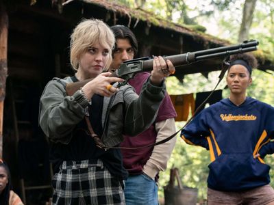 Kevin Alves, Jasmin Savoy Brown, and Sophie Thatcher in Yellowjackets (2021)