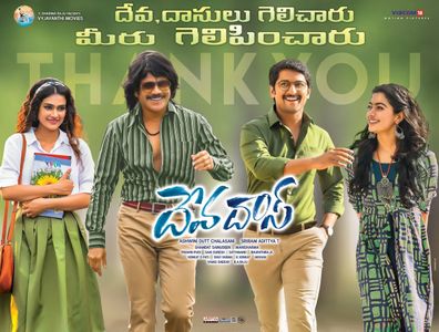 Nagarjuna Akkineni, Nani, Aakanksha Singh, and Rashmika Mandanna in Devadas (2018)