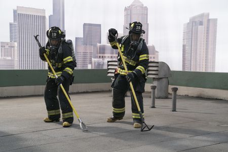 Jason George and Barrett Doss in Station 19 (2018)