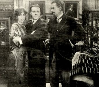 Francelia Billington, William Garwood, and Ernest Joy in A Mix-Up in Pedigrees (1913)