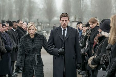 Clifford Samuel, Yuval Scharf, James Norton, and Faye Marsay in McMafia (2018)