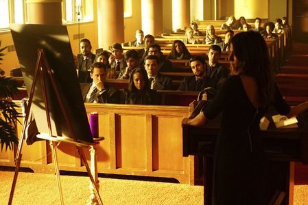 Karla Souza, Conrad Ricamora, Matt McGorry, Aja Naomi King, Jack Falahee, and Behzad Dabu in How to Get Away with Murder