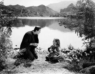 Boris Karloff and Marilyn Harris in Frankenstein (1931)