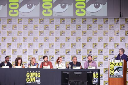 Ben Stiller, Patton Oswalt, Amy Sussman, Dichen Lachman, Britt Lower, Jen Tullock, Tramell Tillman, and Dan Erickson at 