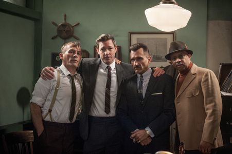 Edward Burns, Robert Knepper, Ruben Santiago-Hudson, and Wass Stevens in Public Morals (2015)
