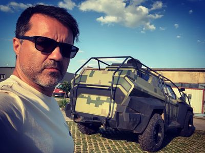Director Christian Gossett with on camera vehicle from his second episode of CW's PANDORA