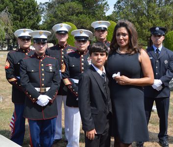 iliana Guibert, Justin Luca, U.S. Marines and Firefighter Florio in Twice Upon A Time (2015)