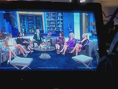 Lisa Rinna, Erika Jayne, Andy Cohen, Kyle Richards, Lisa Vanderpump, Dorit Kemsley, and Teddi Mellencamp Arroyave in The