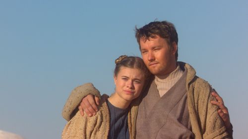 Joel Edgerton and Bonnie Piesse in Star Wars: Episode II - Attack of the Clones (2002)