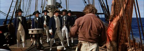 Marlon Brando, Richard Harris, Trevor Howard, and Percy Herbert in Mutiny on the Bounty (1962)