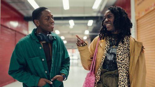 Vivian Oparah and David Jonsson in Rye Lane (2023)