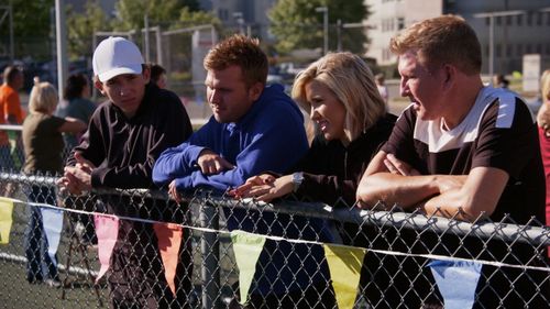 Todd Chrisley, Grayson Chrisley, Chase Chrisley, and Savannah Chrisley in Chrisley Knows Best: Love Thy Neighbor (2022)