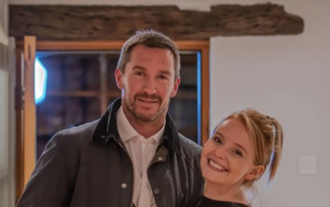 Anthony Quinlan and Michela Longden behind the scenes of Wrath: Knife Crime