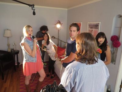 On the set of 
