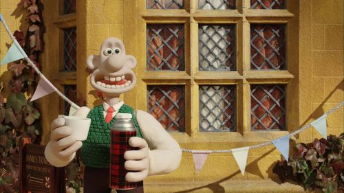 Nick Park and Peter Sallis at an event for The Curse of the Were-Rabbit (2005)