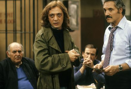 Don Calfa, Ron Carey, Hal Linden, and Jack Somack in Barney Miller (1975)