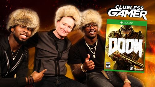 Conan O'Brien, Von Miller, and Josh Norman in Conan (2010)
