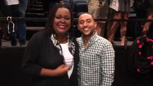 on the set Baby Daddy