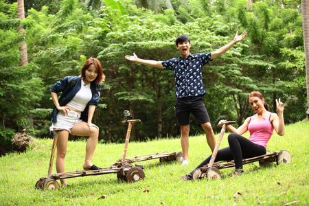 Natalia Moon, Richard Juan, and Dasuri Choi in Road Trip (2017)