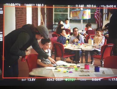 On set with sister (Michaela Russell) filming Love to the Rescue | Hallmark Channel.