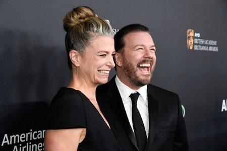 Jane Fallon and Ricky Gervais