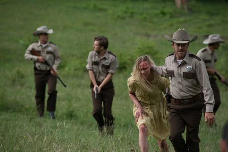 Stephen Dorff, Finn Jones, and Jessica Madsen in Leatherface (2017)