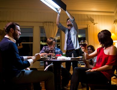 Delphine Chanéac, Mike Dwyer, Andrew Hovelson, Nicholas Bushman, and Brian Faust in Stranger in the Dunes (2016)