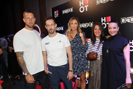 Ivri Lider, Dorin Atias, Michal Ansky, Lucy Aharish, and Dor Refaeli at an event for Connected (2009)