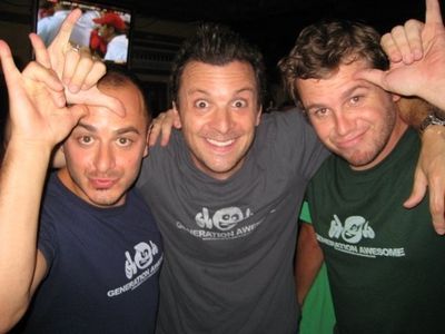 Bert Rotundo and Alan Stephens of Generation Awesome hanging with Zane Lamprey