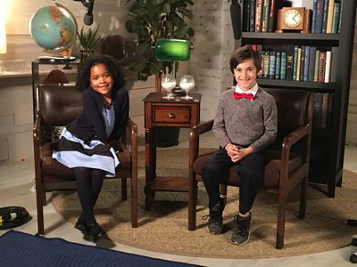 Isaiah on set of Disney Kidsplaining