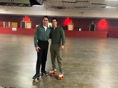 On the set of Priscilla, after rollerskating the night away with Elvis and the Memphis Mafia