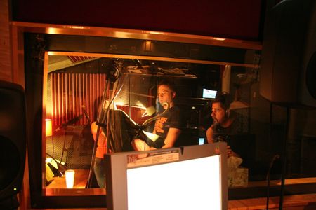 Trail of Crumbs post production sound session in Los Angeles: Robert McAtee speaks to Jeff Swarthout (Woody Truman) and 
